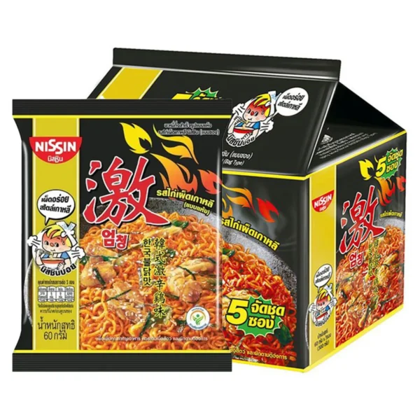 instant-meals-0014 นิสชิน รสไก่เผ็ดเกาหลี 60 ก. 5 ซอง
