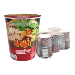 instant-meals-0047 มาม่า คัพ บะหมี่กึ่งสําเร็จรูป รสหมูน้ําตก 60 ก. x 6