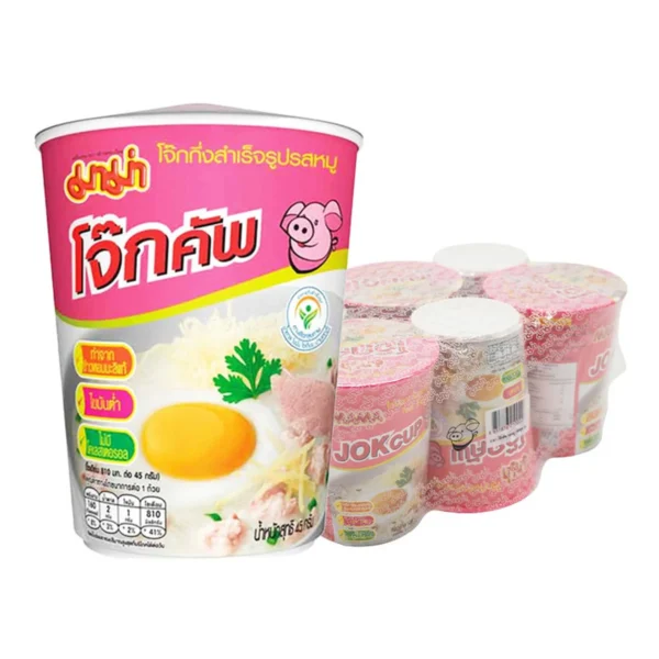 มาม่า คัพ โจ๊กกึ่งสําเร็จรูป รสหมู 35 ก. x 6