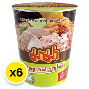 instant-meals-0074 มาม่า คัพ บะหมี่กึ่งสําเร็จรูป หมูสับต้มยําน้ําข้น 60 ก. x 6