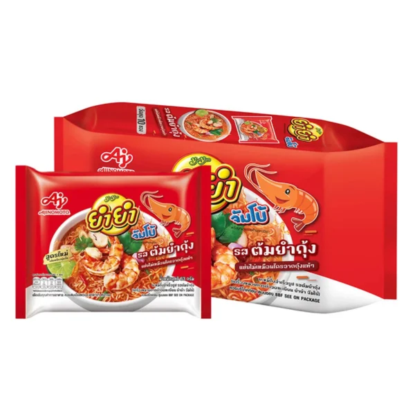 instant-meals-0082 ยํายํา จัมโบ้ บะหมี่กึ่งสําเร็จรูป รสต้มยํากุ้ง 63 ก. x 10