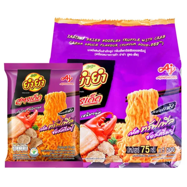 instant-meals-0097 ยํายํา สูตรเด็ด บะหมี่กึ่งสําเร็จรูป รสเห็ดทรัฟเฟิลซอสครีมปู 75 ก. x 5