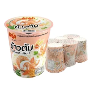 instant-meals-0118 มาม่า คัพ ข้าวต้ม รสกุ้งกระเทียม 40 ก. x 6
