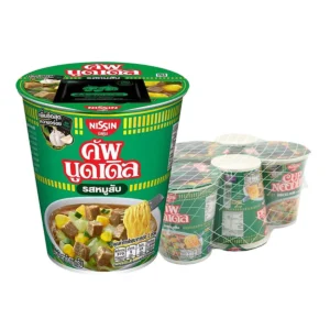 instant-meals-0120 นิสชิน คัพ บะหมี่กึ่งสําเร็จรูป รสหมูสับ 77 ก. x 6