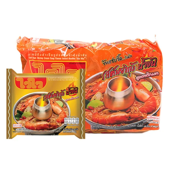instant-meals-0128 ไวไว บะหมี่กึ่งสําเร็จรูป รสต้มยํากุ้งน้ําข้น 60 ก. x 10