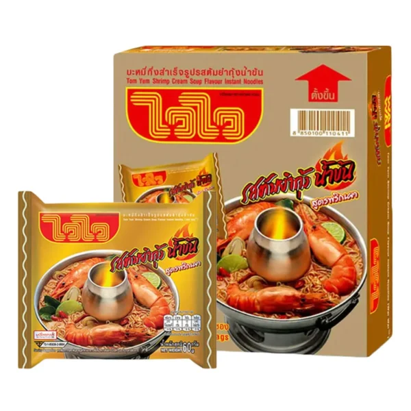 instant-meals-0140 ไวไว บะหมี่กึ่งสําเร็จรูป รสต้มยํากุ้งน้ําข้น 60 ก. x 30