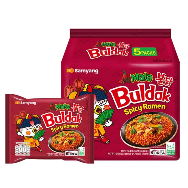 instant-meals-0142 ซัมยัง บูลดักราเมงหม่าล่า 135 ก. 5 ซอง