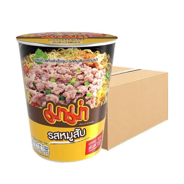 มาม่า บะหมี่กึ่งสําเร็จรูป ชนิดถ้วย รสหมูสับ 60 ก. x 72