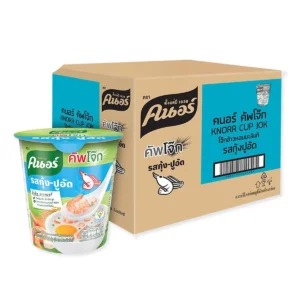 instant-meals-0157 คนอร์ คัพโจ๊ก โจ๊กข้าวหอมมะลิกึ่งสําเร็จรูป รสกุ้ง-ปูอัด 32 ก. 6 ถ้วย x 6