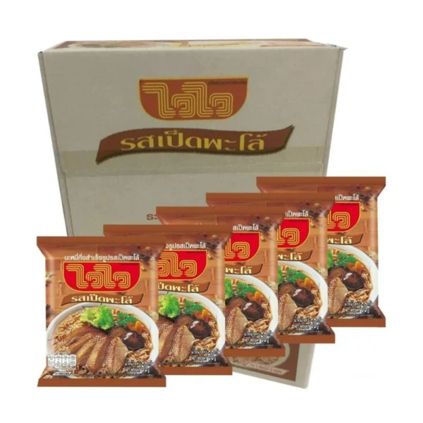 instant-meals-0161 ไวไว บะหมี่กึ่งสําเร็จรูป เป็ดพะโล้ 60 ก. 30 ซอง
