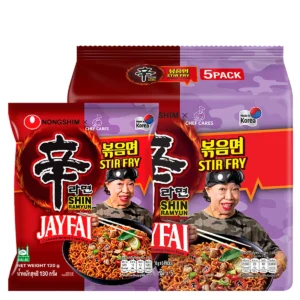 instant-meals-0164 นงชิม เจ๊ไฝ บะหมี่กึ่งสําเร็จรูป รสต้มยํา แบบแห้ง 130 ก. x 5