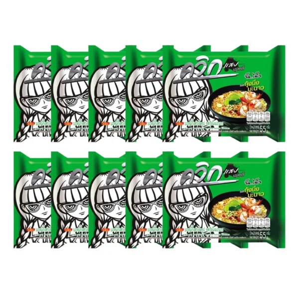 instant-meals-0166 ไวไว ควิก บะหมี่กึ่งสําเร็จรูป รสกุ้งนึ่งมะนาว 55 ก. 10 ซอง