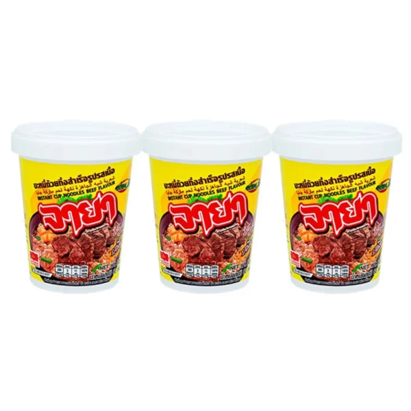 instant-meals-0170 จายาบะหมี่คัพรสเนื้อ 60 ก. แพค 3 ถ้วย