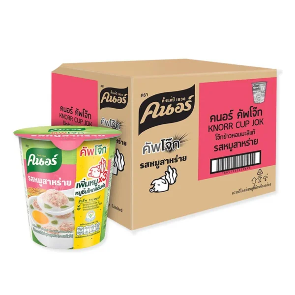 instant-meals-0172 คนอร์ โจ๊กถ้วย หมูสาหร่าย 35 กรัม x 6 ถ้วย x 6 แพ็ค
