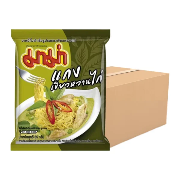 มาม่าบะหมี่รสแกงเขียวหวานไก่ กล่อง 30 ซอง