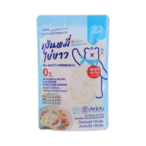 instant-meals-0186 เส้นหมี่ไข่ขาว ตรา นิ่มนิ่ม เลือกเพื่อสุขภาพ ไร้แป้ง ไร้ไขมัน โปรตีนสูง
