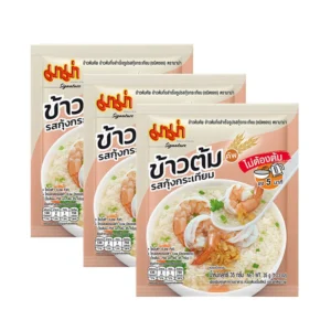 instant-meals-0190 มาม่าข้าวต้มคัพซองรสกุ้งกระเทียม แพค 3 ซอง