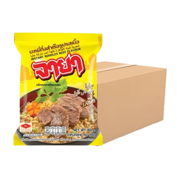 instant-meals-0191 จายาบะหมี่ซองรสเนื้อ 60 ก. กล่อง 30 ซอง