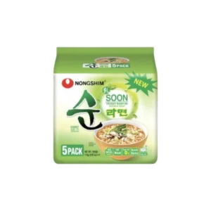 [แพ็ค 5 ซอง] Nongshim Soon Veggie Ramyun นงชิม บะหมี่กึ่งสําเร็จรูป ซุน เวจจี ราเมียน รสผัก