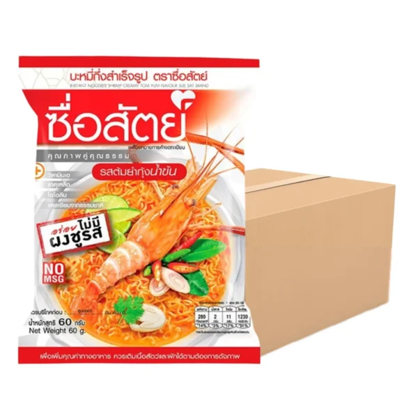 ซื่อสัตย์บะหมี่ซองรสต้มยํากุ้ง กล่อง 30 ซอง
