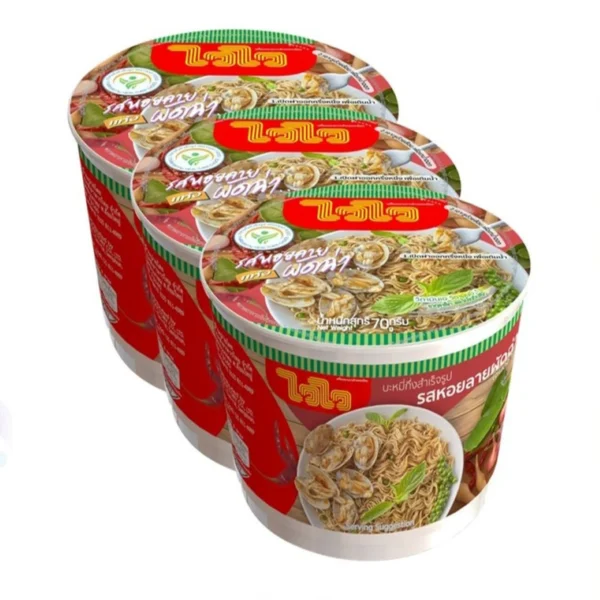 instant-meals-0275 ไวไวชาม รสหอยลายผัดฉ่า 70 ก. x 3