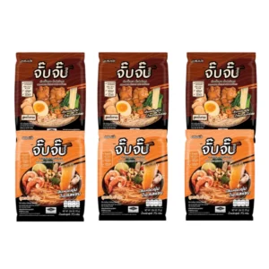 instant-meals-0286 (มีฮาลาล) จั๊บจั๊บ ก๋วยจั๊บอุบล คละรส 6 ซอง (สูตรโบราณ+ต้มยํากุ้ง) เส้นไม่ทอด Gluten Free Hala