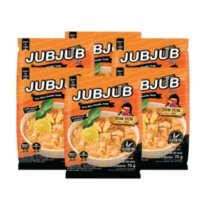 instant-meals-0289 (มีฮาลาล) จั๊บจั๊บ ก๋วยเตี๋ยวเส้นเล็ก รสต้มยํา เผ็ด (6 ซอง) แซ่บจี๊ดถึงใจ ซุปเข้มข้น ผลิตใหม่ทุกวัน