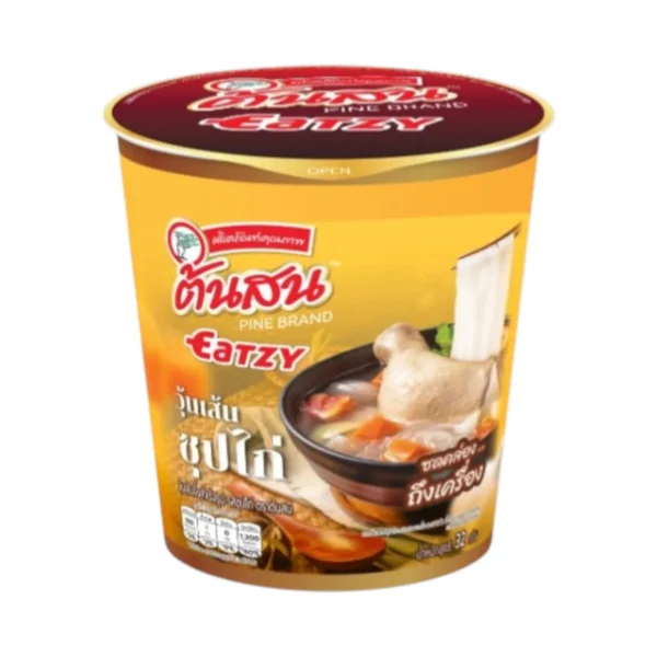 [สินค้าใหม่] ต้นสน อีทซี่ รสซุปไก่ วุ้นเส้นกึ่งสําเร็จรูป 32 กรัม (1 ถ้วย)