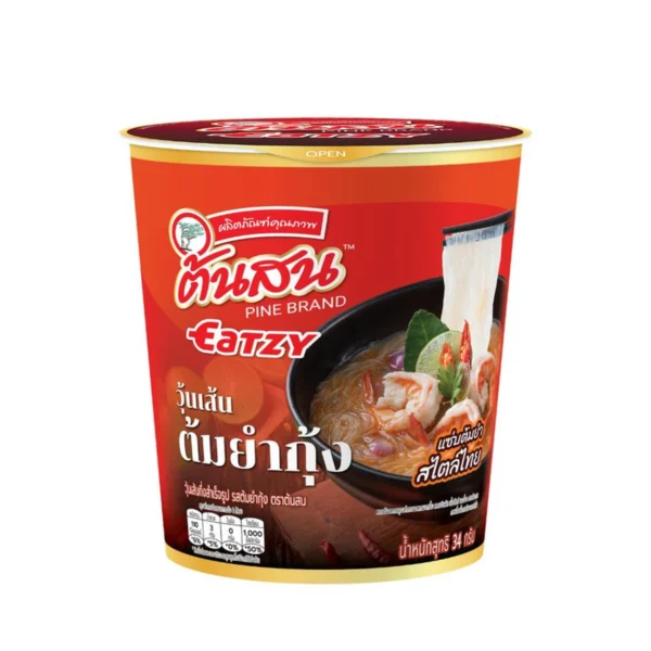 [สินค้าใหม่] ต้นสน อีทซี่ รสต้มยํากุ้ง วุ้นเส้นกึ่งสําเร็จรูป 34 กรัม (1 ถ้วย)