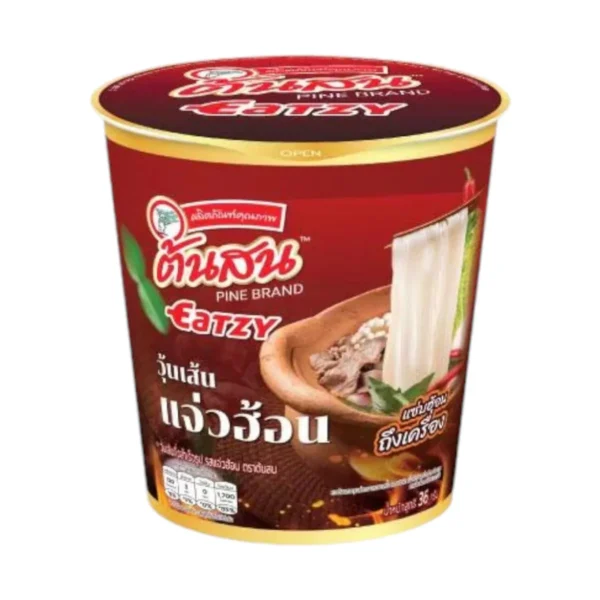 [สินค้าใหม่] ต้นสน อีทซี่ รสแจ่วฮ้อน วุ้นเส้นกึ่งสําเร็จรูป 36 กรัม (1 ถ้วย)
