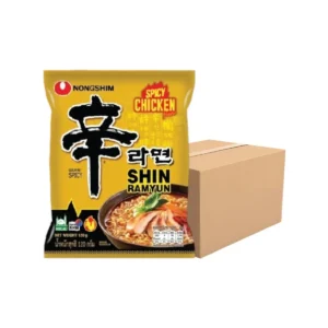 [แบบยกลัง] Nongshim shin ramyun Spicy chicken บะหมี่กึ่งสําเร็จรูปชินรามยอนสไตล์เกาหลีสไปซี่ รสไก่เผ็ด