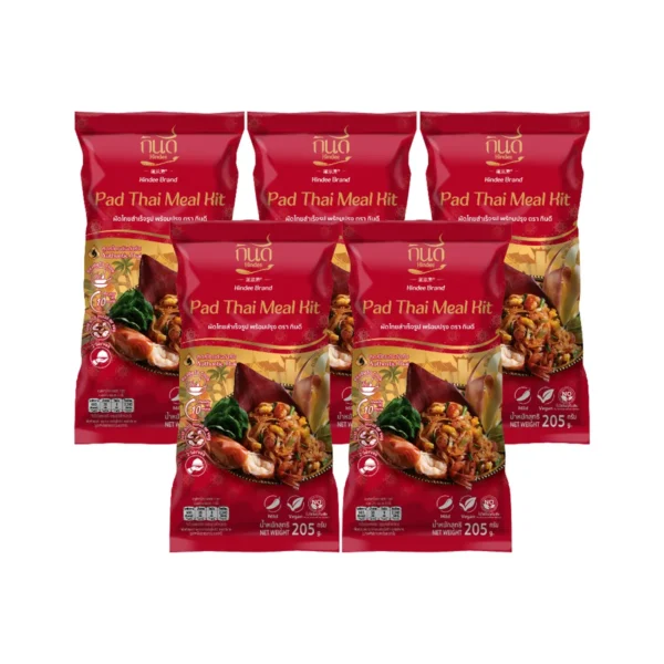 instant-meals-0347 กินดี ผัดไทยชุดพร้อมปรุง 205 ก. x5