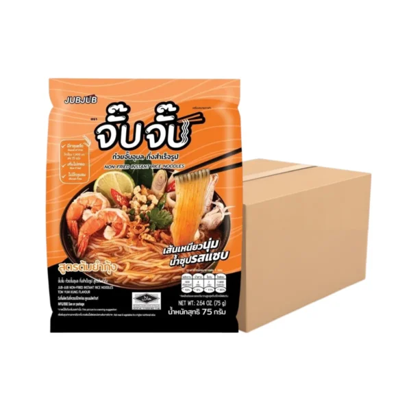 instant-meals-0361 จั๊บจั๊บ ก๋วยจั๊บญวนกึ่งสําเร็จรูป รสต้มยํากุ้ง 12 ซอง เพียงต้ม หรือเวฟ 5 นาที เก็บได้ 1 ปี