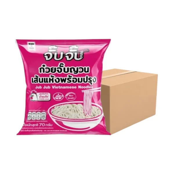 instant-meals-0364 จั๊บจั๊บ ก๋วยจั๊บญวนสําเร็จรูป รสซุปไก่ แพ็ค 36 ซอง เก็บได้ 1 ปี เส้นก๋วยจั๊บญวนอบแห้ง