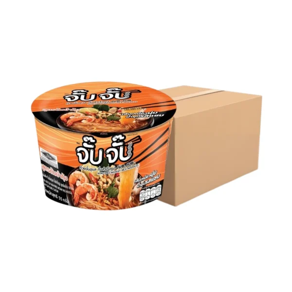 จั๊บจั๊บ ก๋วยจั๊บญวนแบบคัพ รสต้มยํากุ้ง 12 ถ้วย  เส้นไม่ทอด Gluten Free Hala
