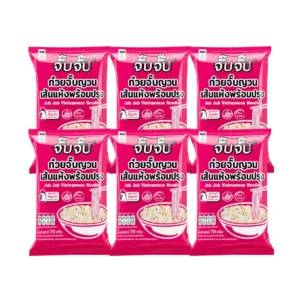 instant-meals-0373 จั๊บจั๊บ ก๋วยจั๊บอุบล เส้นแห้งพร้อมปรุง รสซุปไก่ 70g I 6 ซอง I น้ําซุปไก่กลมกล่อม เด็กชอบ มีฮาลาล