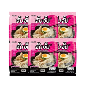 จั๊บจั๊บ ก๋วยจั๊บอุบล เส้นไม่ทอด รสต้นตํารับ  75g | 6 ซอง | ปราศจากกลูเตน Halal