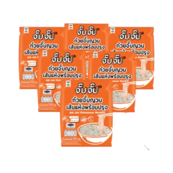 instant-meals-0376 จั๊บจั๊บ ก๋วยจั๊บอุบลเส้นแห้ง รสต้มยํา 70g | 6 ซอง | เส้นเหนียวนุ่ม รสจัดจ้านกําลังดี มีฮาลาล