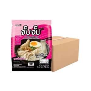 จั๊บจั๊บ ขายส่ง รสต้นตํารับ+รสต้มยํากุ้ง 60 ซอง  ขายต่อง่าย เก็บได้นาน 1 ปี สีชมพู รสต้นตํารับ