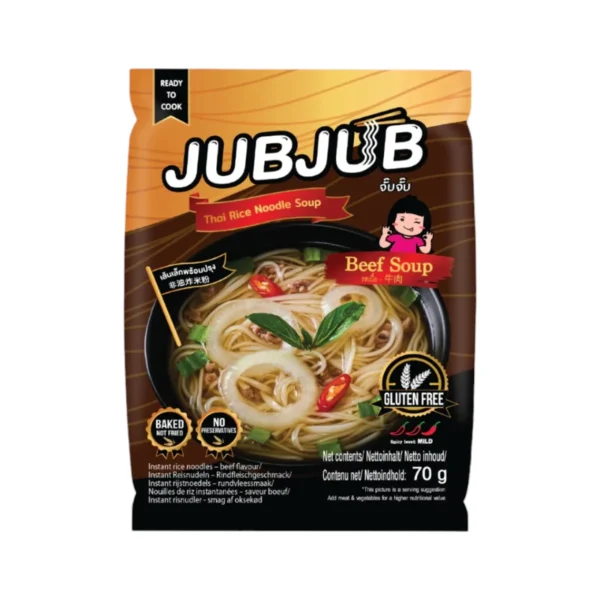 จั๊บจั๊บตะกร้ารวม 1 ซอง | ก๋วยจั๊บอุบล เส้นเหนียวนุ่ม มีฮาลาล เก็บได้ 1 ปี รส ซุปเนื้อ