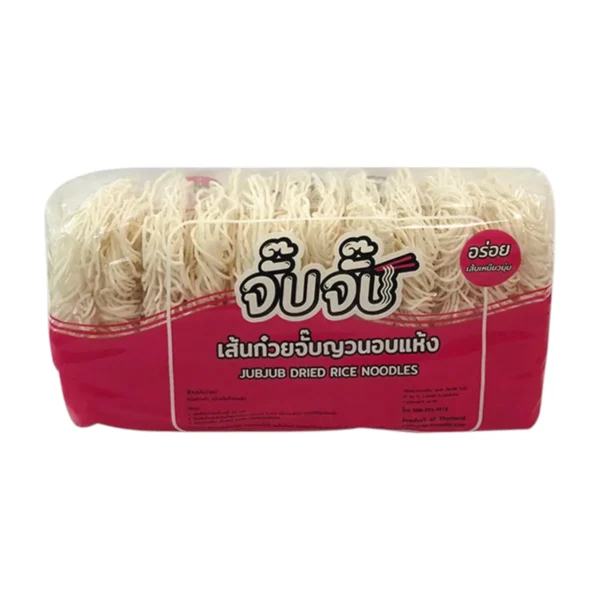 จั๊บจั๊บเส้นก๋วยจั๊บเส้นแห้งเปล่า 1 แพ็ค 12 ก้อน เก็บได้ 1 ปี ไม่มีกลูเต็นและเนื้อสัตว์