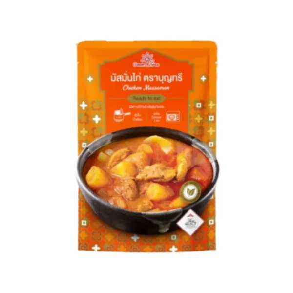 instant-meals-0430 บุญทรี อาหารพร้อมทานแบบซอง เมนูแกงมัสมั่นไก่ แกงเขียวหวานไก่ แกงเผ็ดไก่ ขนาด 105 กรัม x 1 ซอง แกงมัสมั่นไก่