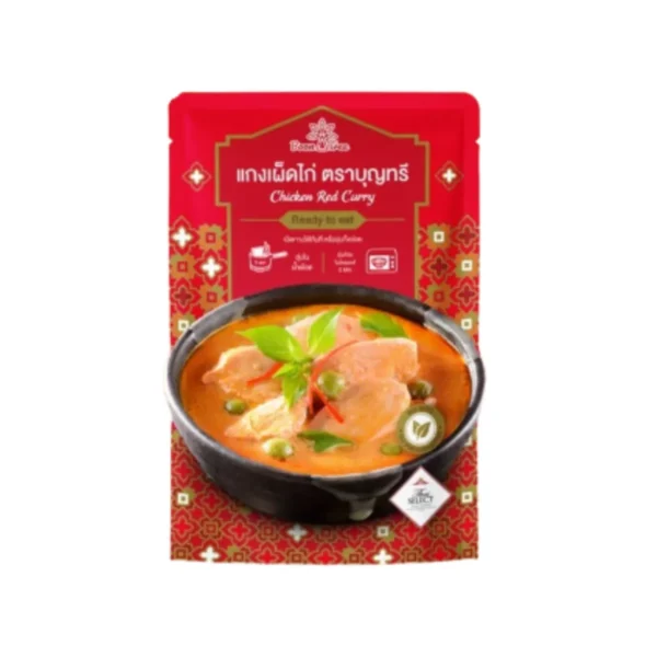 instant-meals-0432 บุญทรี อาหารพร้อมทานแบบซอง เมนูแกงมัสมั่นไก่ แกงเขียวหวานไก่ แกงเผ็ดไก่ ขนาด 105 กรัม x 1 ซอง แกงเผ็ดไก่