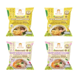 instant-meals-0457 มาม่าเด็ก More Please บะหมี่ผักพร้อมเครื่องปรุง ไม่มีผงชูรส โซเดียมต่ํา เด็ก 1 ขวบขึ้นไปทานได้ ผักออร์แกนิค สูตร Healthy แพ็ค4 ข้าวโพด+ต้มยํา