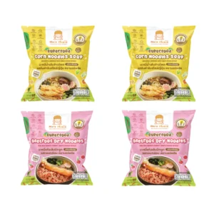 instant-meals-0458 มาม่าเด็ก More Please บะหมี่ผักพร้อมเครื่องปรุง ไม่มีผงชูรส โซเดียมต่ํา เด็ก 1 ขวบขึ้นไปทานได้ ผักออร์แกนิค สูตร Healthy แพ็ค4 ข้าวโพด+บีทรูท