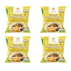 instant-meals-0460 มาม่าเด็ก More Please บะหมี่ผักพร้อมเครื่องปรุง ไม่มีผงชูรส โซเดียมต่ํา เด็ก 1 ขวบขึ้นไปทานได้ ผักออร์แกนิค สูตร Healthy แพ็ค4ห่อ(ข้าวโพด)