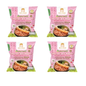 instant-meals-0462 มาม่าเด็ก More Please บะหมี่ผักพร้อมเครื่องปรุง ไม่มีผงชูรส โซเดียมต่ํา เด็ก 1 ขวบขึ้นไปทานได้ ผักออร์แกนิค สูตร Healthy แพ็ค4ห่อ(บีทรูท)