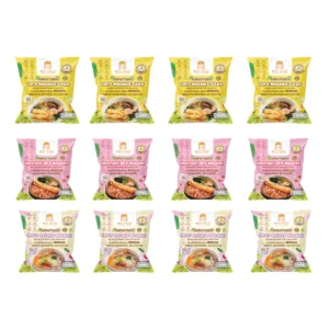 instant-meals-0481 แพ็ค 12ห่อ More Please มาม่าเด็ก บะหมี่ผักพร้อมเครื่องปรุง ไม่มีผงชูรส โซเดียมต่ํา เด็ก 1 ขวบขึ้นไปทานได้ สูตร Healthy คละรสอย่างละ4ห่อ