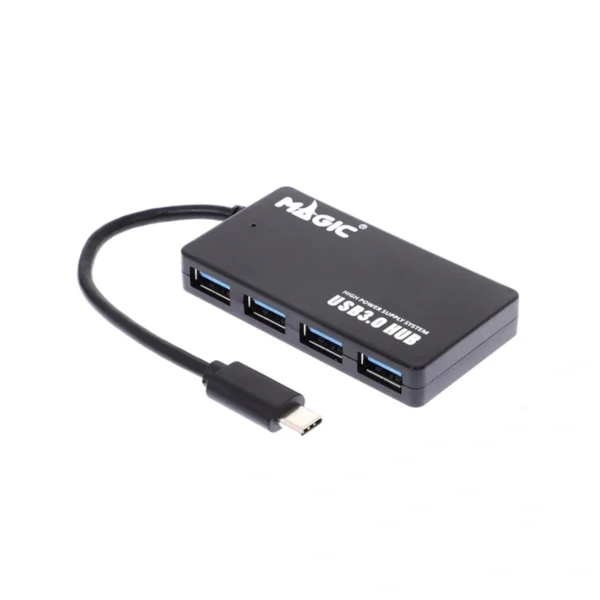 MAGIC TECH MT01 Type-C 4 Port USB HUB v3.0 (Black) - A0139117