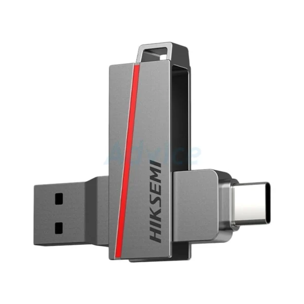 HIKSEMI 256GB Flash Drive (Dual Slim) OTG Type-C Grey - A0153552
